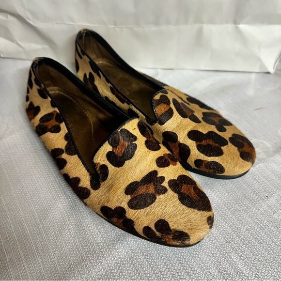 AEROSOLES Shoes - Aerosoles Betunia 6M Leopard Print Calf Hair Loafers Flats Leather Upper Comfort